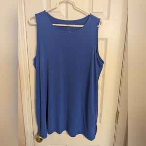 Susan Graver  Blue Liquid Knit Tank Top XL